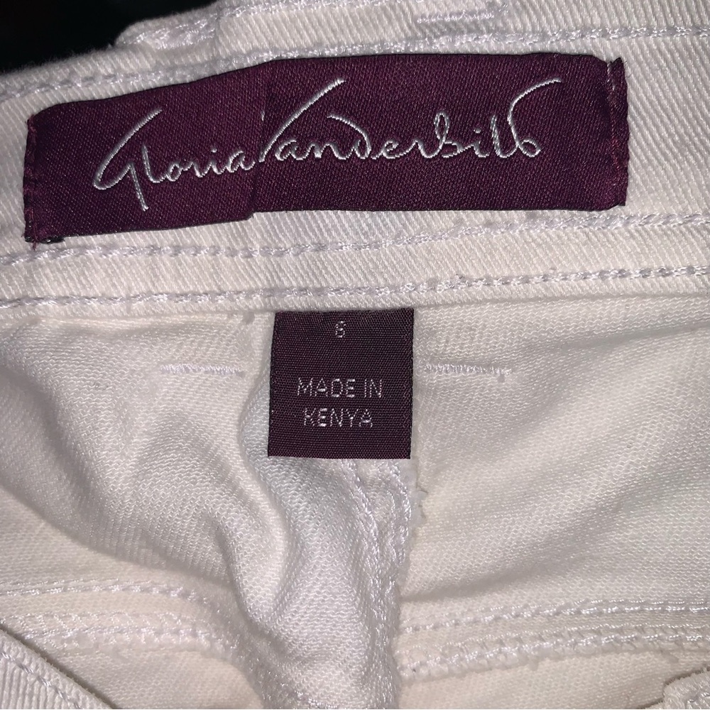 Gloria Vanderbilt Women's Stretch Denim Jean White Size 8 - Picture 4 of 5